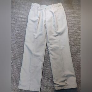 VTG Haband Fit-Forever Fleece Lined Khaki Dress Pants Mens 32x30 Pleated Front